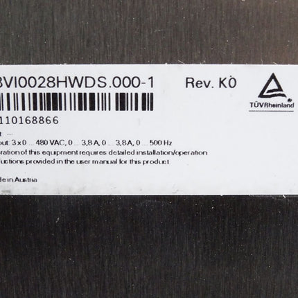 B&R Acopos multi SafeMOTION Wechselrichtermodul 3.8A 8BVI0028HWDS.000-1 Rev.K0 - Maranos.de