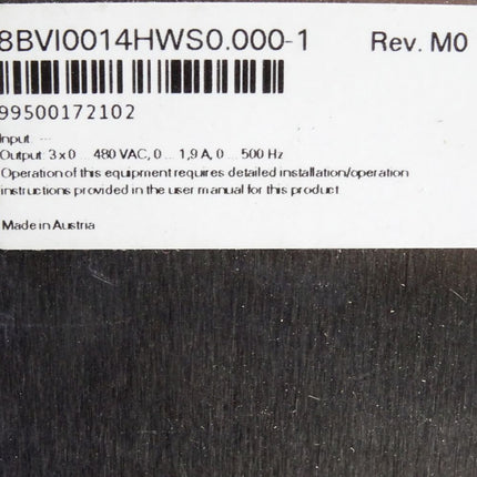 B&R ACOPOS multi Wechselrichtermodul 1.9A 8BVI0014HWS0.000-1 Rev. M0 - Maranos.de