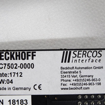 Beckhoff SERCOS-II-Master-Einsteckkarte FC7502-0000 / Neuwertig - Maranos.de