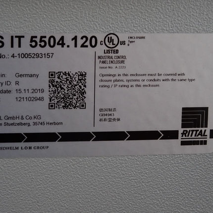 Rittal TS IT 5504.120 1000x1200x800 TS IT-Rack Serverschrank und Netzwerschrank - Maranos.de
