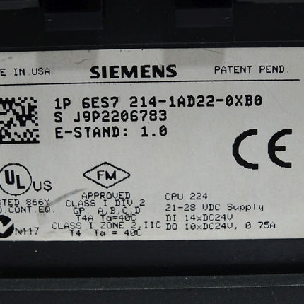 Siemens S7-200 CPU 224 6ES7214-1AD22-0XB0 6ES7 214-1AD22-0XB0 - Maranos.de