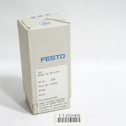 Festo Kurzhubzylinder 157261 AEVUZ-16-25-A-P-A / Neu OVP versiegelt - Maranos.de