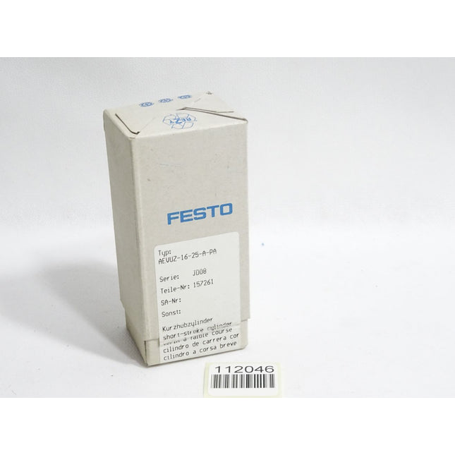 Festo Kurzhubzylinder 157261 AEVUZ-16-25-A-P-A / Neu OVP versiegelt - Maranos.de