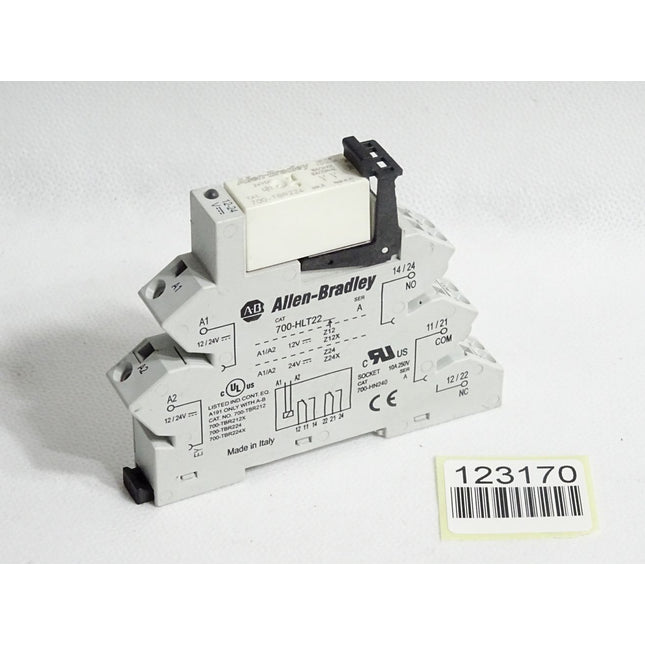 Allen Bradley Relay with socket 700-HLT22 + 700-TBR224