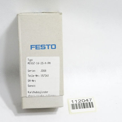 Festo Kurzhubzylinder 157261 AEVUZ-16-25-A-P-A / Neu OVP - Maranos.de