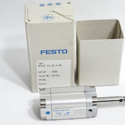 Festo Kurzhubzylinder 157261 AEVUZ-16-25-A-P-A / Neu OVP - Maranos.de