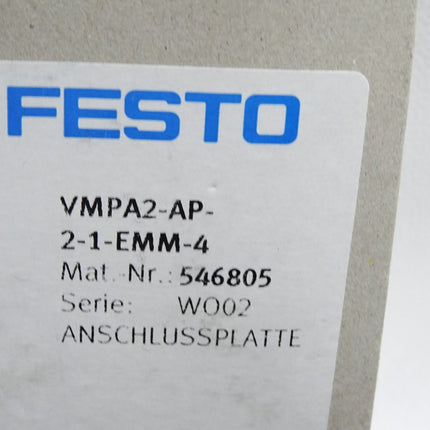 Festo 546805 VMPA2-AP-2-1-EMM-4 Anschlussplatte / Neu OVP - Maranos.de