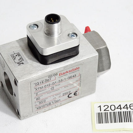 Barksdale Druckschalter XTM-012-G1-S3-1-GE43 / Unbenutzt