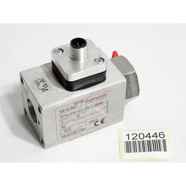 Barksdale Druckschalter XTM-012-G1-S3-1-GE43 / Unbenutzt - Maranos.de
