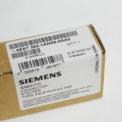 Siemens Stecker TORQ 6ES7392-1AM00-0AA0 6ES7 392-1AM00-0AA0 / Neu OVP versiegelt