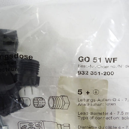 Hirschmann Leitungsdose GO51WF 932351-200 / Neu OVP