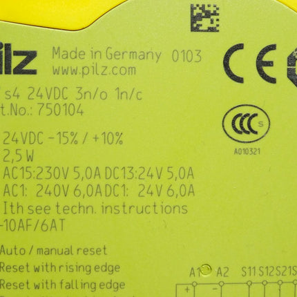Pilz 750104 PNOZ s4 24VDC 3 n/o 1 n/c Sicherheitsschaltgerät - Maranos.de