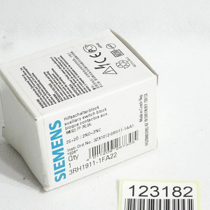 Siemens Hilfsschalterblock 3RH1911-1FA22 / Neu OVP