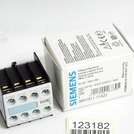 Siemens Hilfsschalterblock 3RH1911-1FA22 / Neu OVP