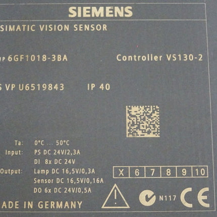 Siemens Vision Sensor Controller VS130-2 6GF1018-3BA - Maranos.de