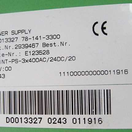 Phoenix Contact QUINT-PS-3X400AC/24DC/20 2939467 / Neu OVP