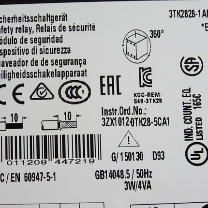 Siemens Sicherheitsschaltgerät 3TK2828-1AB20 - Maranos.de