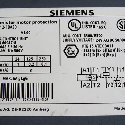 Siemens 3RN2012-1BA30 Thermistor-Motorschutz - Maranos.de