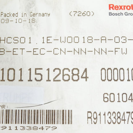 Rexroth R911338479 HCS01.1E-W0018-A-03-B-ET-EC-CN-NN-NN-FW R911339321/ Neu OVP - Maranos.de