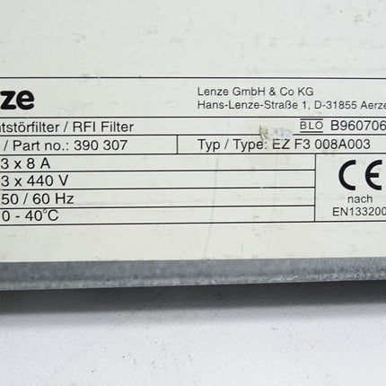 Lenze Funkentstörfilter RFI Filter 390307 - Maranos.de