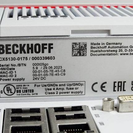 Beckhoff CX5130-0175 / 000339603 Embedded-PC Intel-Atom-Prozessor Neuwertig OVP