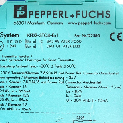 Pepperl+Fuchs 122580 KFD2-STC4-Ex1 Transmitterspeisegerät