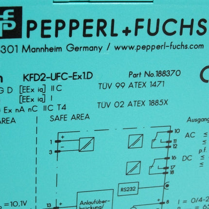 Pepperl+Fuchs Frequenzmessumformer 188370 KFD2-UFC-EX1.D