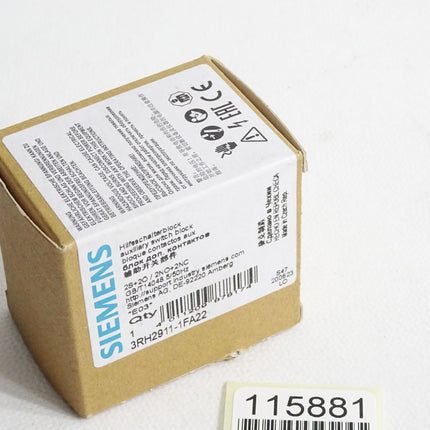 Siemens Hilfsschalterblock 3RH2911-1FA22 / Neu OVP - Maranos.de