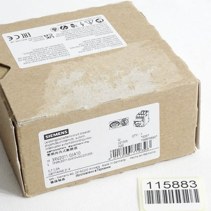 Siemens Leistungsschalter 3RV2011-0JA10 / Neu OVP - Maranos.de