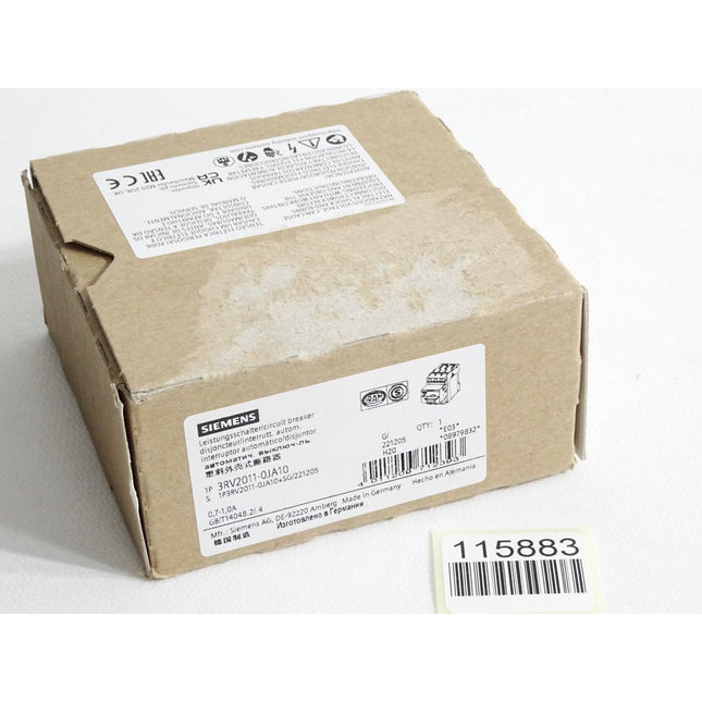 Siemens Leistungsschalter 3RV2011-0JA10 / Neu OVP - Maranos.de