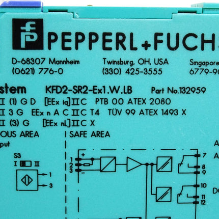 Pepperl+Fuchs Switch Amplifier 132959 KFD2-SR2-Ex1.W.LB - Maranos.de