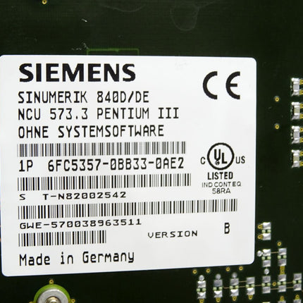 Siemens Sinumerik 840D/DE NCU573.3 6FC5357-0BB33-0AE2
