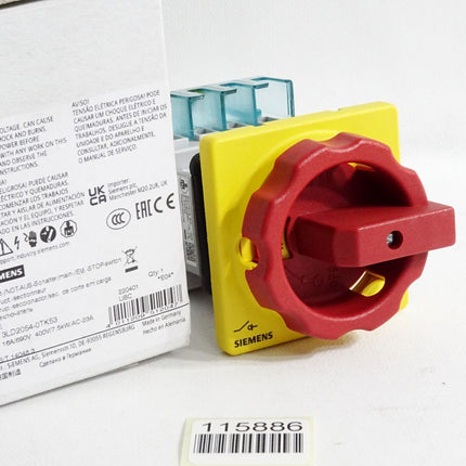 Siemens Haupt-/NOT-AUS-Schalter 3LD2054-0TK53 7.5kW / Neu OVP - Maranos.de