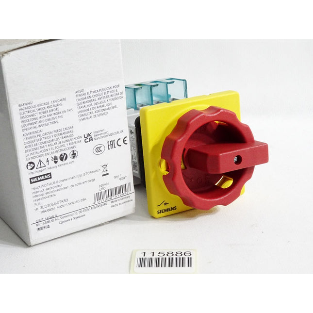 Siemens Haupt-/NOT-AUS-Schalter 3LD2054-0TK53 7.5kW / Neu OVP - Maranos.de