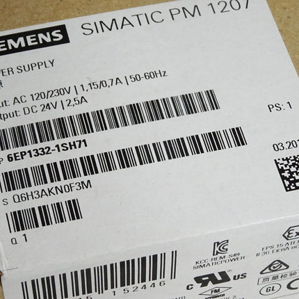 Siemens Simatic PM1207 Power Supply 6EP1332-1SH71 / Neu OVP versiegelt
