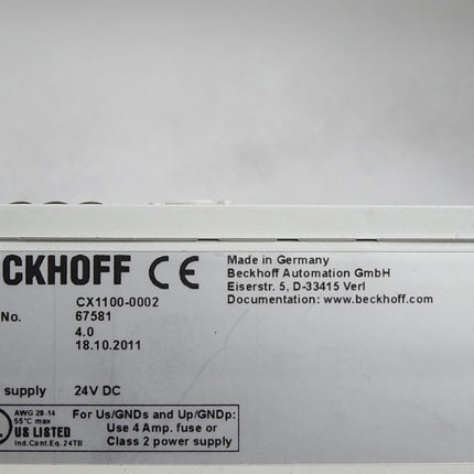 Beckhoff Netzteile und I/O-Schnittstellen CX1100-0002 - Maranos.de
