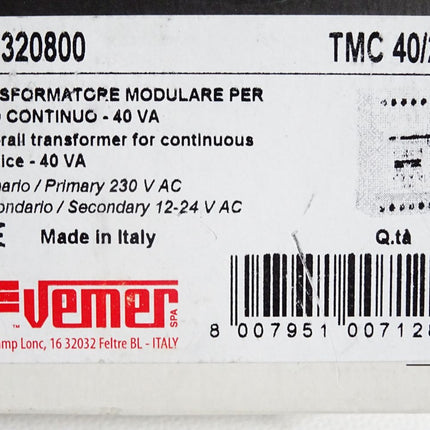 Vemer Sicherheitsstromwandler TMC40/24 VN320800 / Neu OVP - Maranos.de