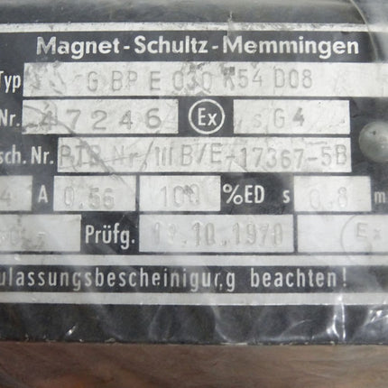 Magnet Schultz Memmingen G BP E 030 K54 D08 / Neu OVP - Maranos.de