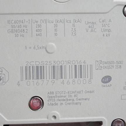ABB Sicherungsautomat S203 C16 2CDS253001R0164 - Maranos.de