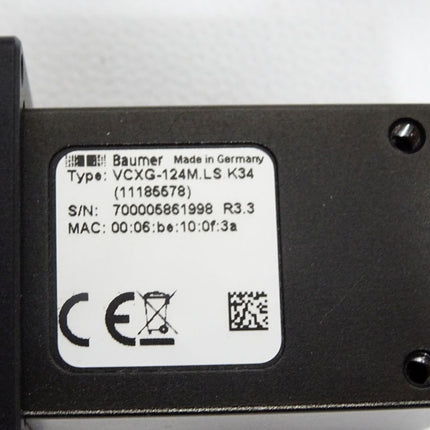 Baumer Industriekamera VCXG-124M.LS.K34 11185578 / Neu OVP - Maranos.de