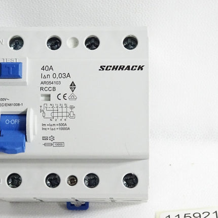 Schrack FI-Schutzschalter AR054103 40A 0,03A RCCB - Maranos.de