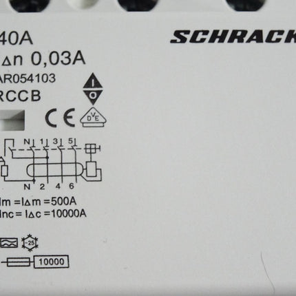 Schrack FI-Schutzschalter AR054103 40A 0,03A RCCB - Maranos.de