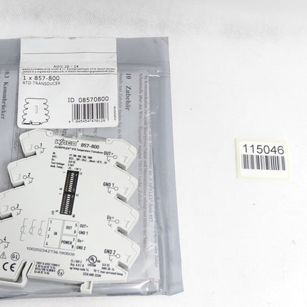 Wago RTD-Transducer 857-800 / Neu OVP - Maranos.de