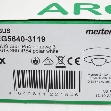 Merten Argus Bewegungsmelder 360 MEG5640-3119 polarweiß / Neu OVP versiegelt
