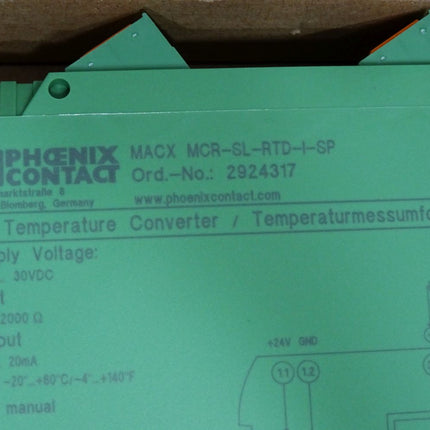 Phoenix Contact 2924317 MACX MCR-SL-RTD-I-SP Temperaturmessumformer / Neu OVP - Maranos.de
