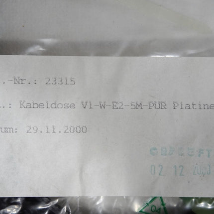 Pepperl+Fuchs Kabeldose V1-W-E2-5M-PUR 23315 / Neu OVP - Maranos.de