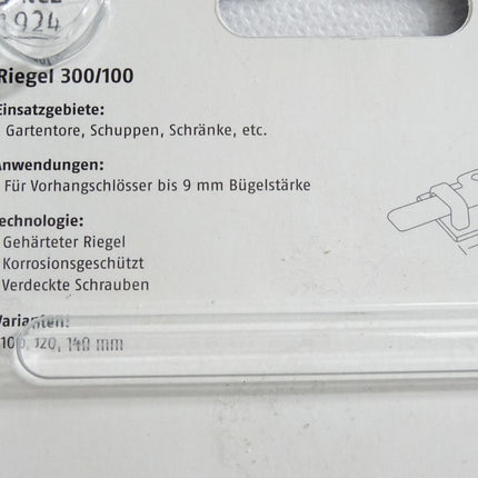 ABUS Riegel 300/100 Gehärteter Schiebe-Riegel / Neu OVP - Maranos.de