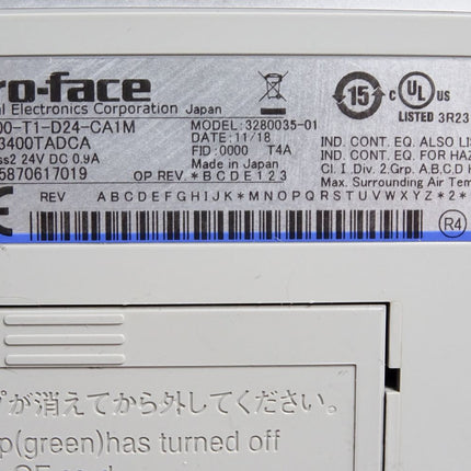 Pro-Face Proface AGP3400-T1-D24-CA1M PFXGP3400TADCA Graphic Display Panel 7" - Maranos.de