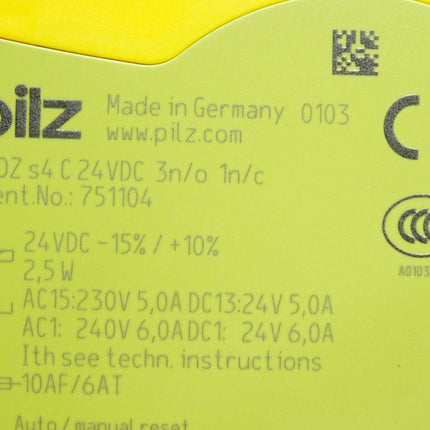 Pilz 751104 PNOZ s4 C 24VDC 3 n/o 1 n/c Sicherheitsschaltgerät / Neuwertig - Maranos.de