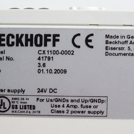 Beckhoff CX1100-0002 Netzteile und I/O-Schnittstellen für CX1010/CX1020 - Maranos.de